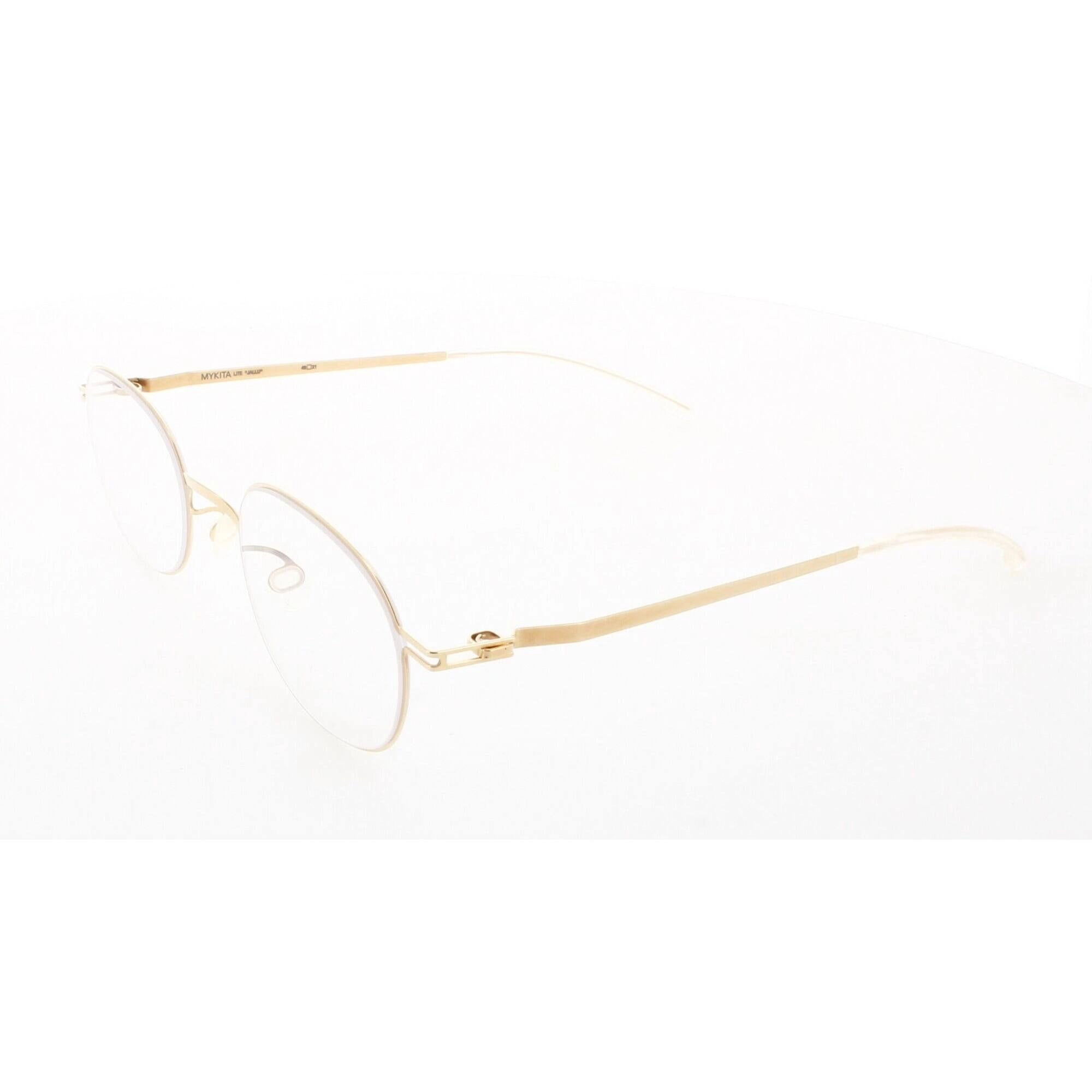 Mykita Unisex Eyeglasses - Glossy Gold Full Rim Frame | LITE-JALLU-GLOSSY-GOLD 013