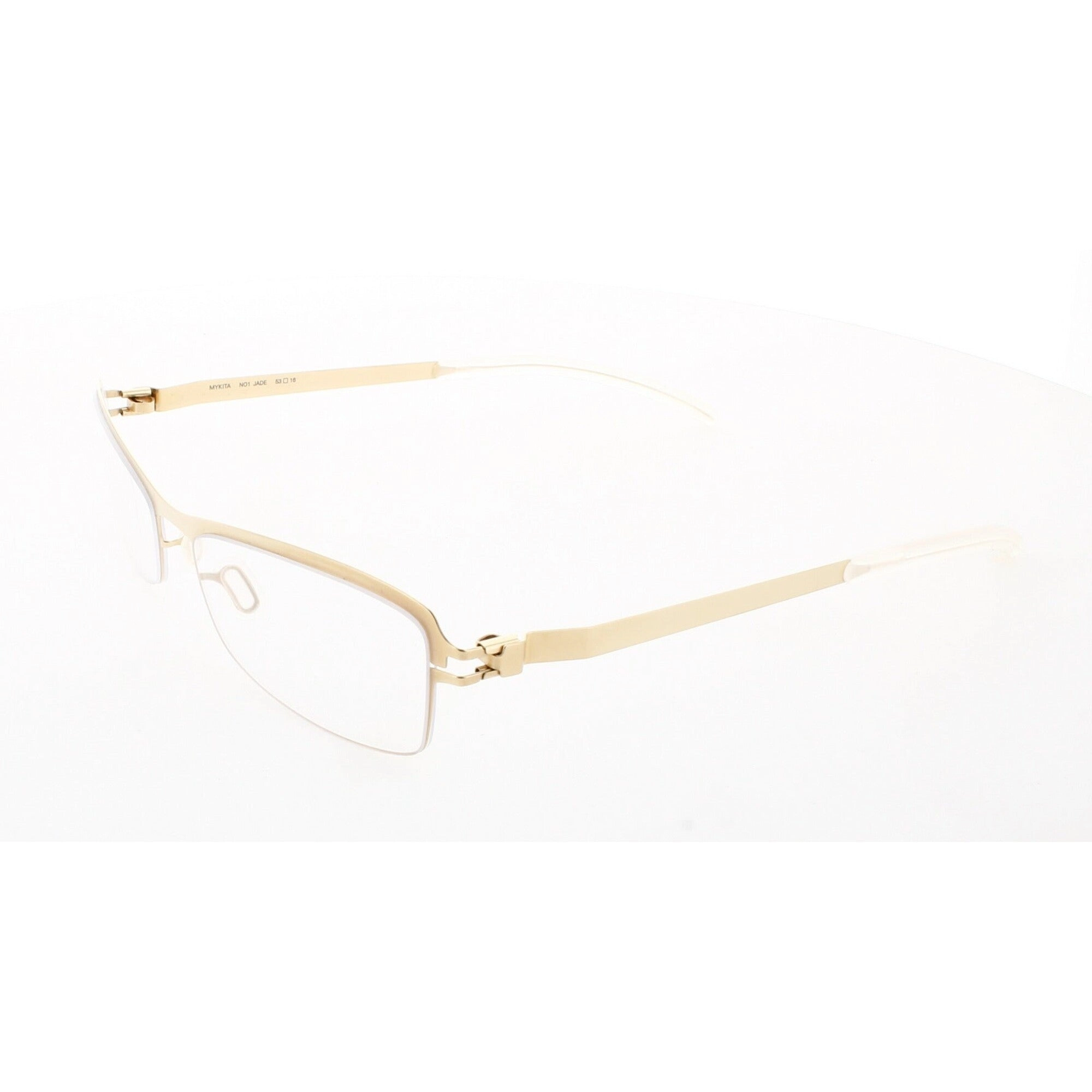 Mykita Unisex Eyeglasses - Gold Metal Cat Eye Shape Full Rim Frame | NO1-JADE-GOLD 003