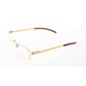 Mykita Unisex Eyeglasses - Gold Tone Rectangular Metal Frame | NO1-AMI-GOLD 003