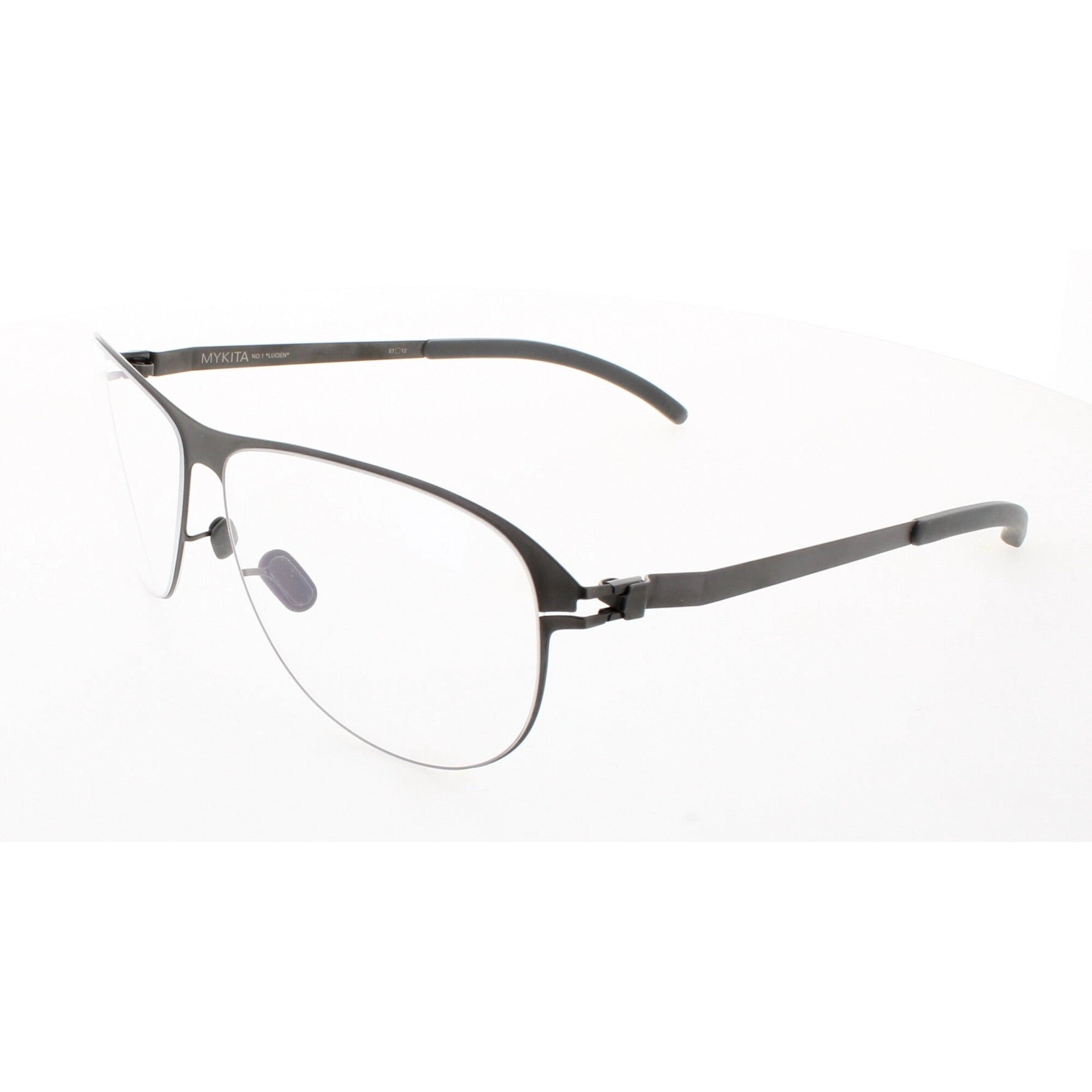 Mykita Unisex Eyeglasses - Graphite Metal Cat Eye Frame | NO1-LUCIEN-GRAPHITE 012