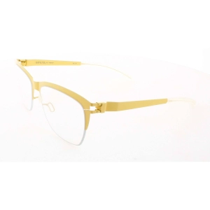 Mykita Unisex Eyeglasses - Half Rim Rectangular Frame | NO1-ARETHA-ZINC-WHITE 179