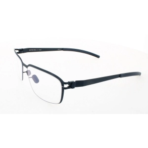 Mykita Unisex Eyeglasses - Navy Metal Rectangular Full Rim Frame | NO1-JONAS-NAVY 084