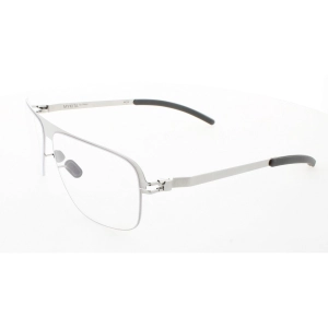 Mykita Unisex Eyeglasses - Shinny Silver Square Frame | NO1-TILL-SHINNY-SILVER 051