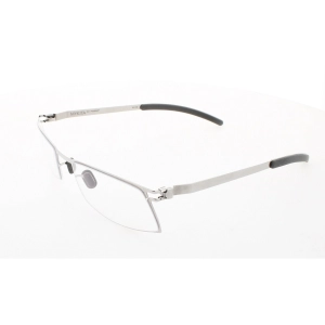 Mykita Unisex Eyeglasses - Silver Metal Rectangular Frame | NO1-KONRAD-SILVER-DEMO
