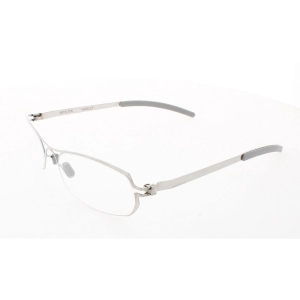 Mykita Unisex Eyeglasses - Silver Metal Rectangular Shape Frame | AMELIE-SILVER-DEMO
