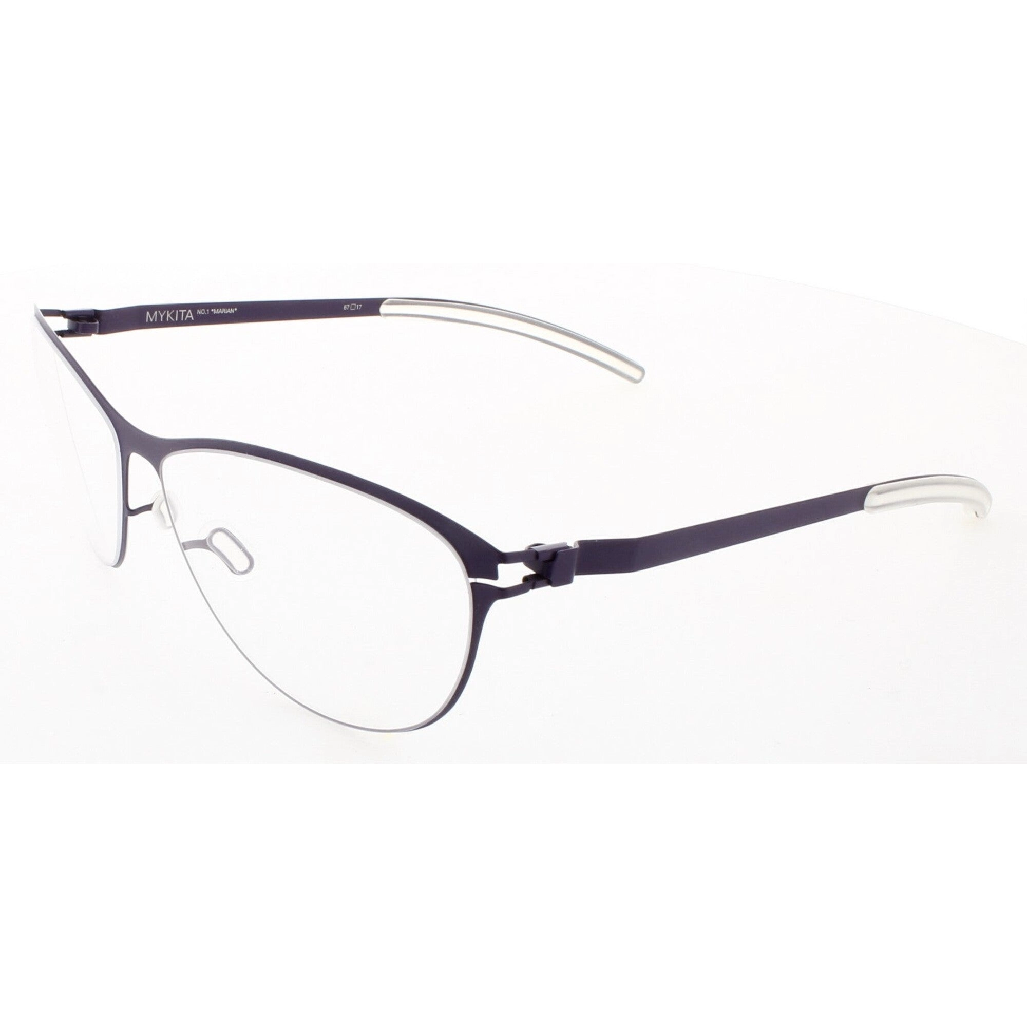 Mykita Unisex Eyeglasses - Violet Metal Cat Eye Full Rim Frame | NO1-MARIAN-VIOLET