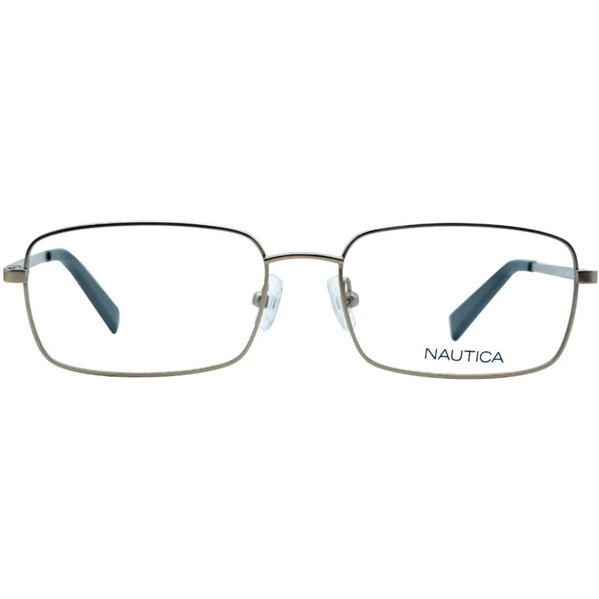 Nautica Unisex Eyeglasses - Satin Gold Metal Rectangular Frame | NAUTICA N7302 720