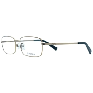 Nautica Unisex Eyeglasses - Satin Gold Metal Rectangular Frame | NAUTICA N7302 720
