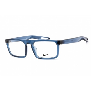 Nike Unisex Eyeglasses - Rectangular Shape Mystic Navy Plastic Frame | NIKE 7306 413