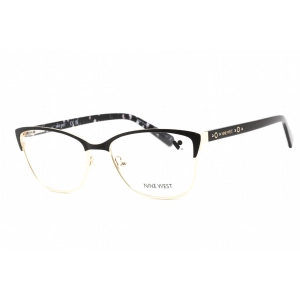 Nine West Women's Eyeglasses - Satin Solid Black Metal Cat Eye Frame | NW8011 001