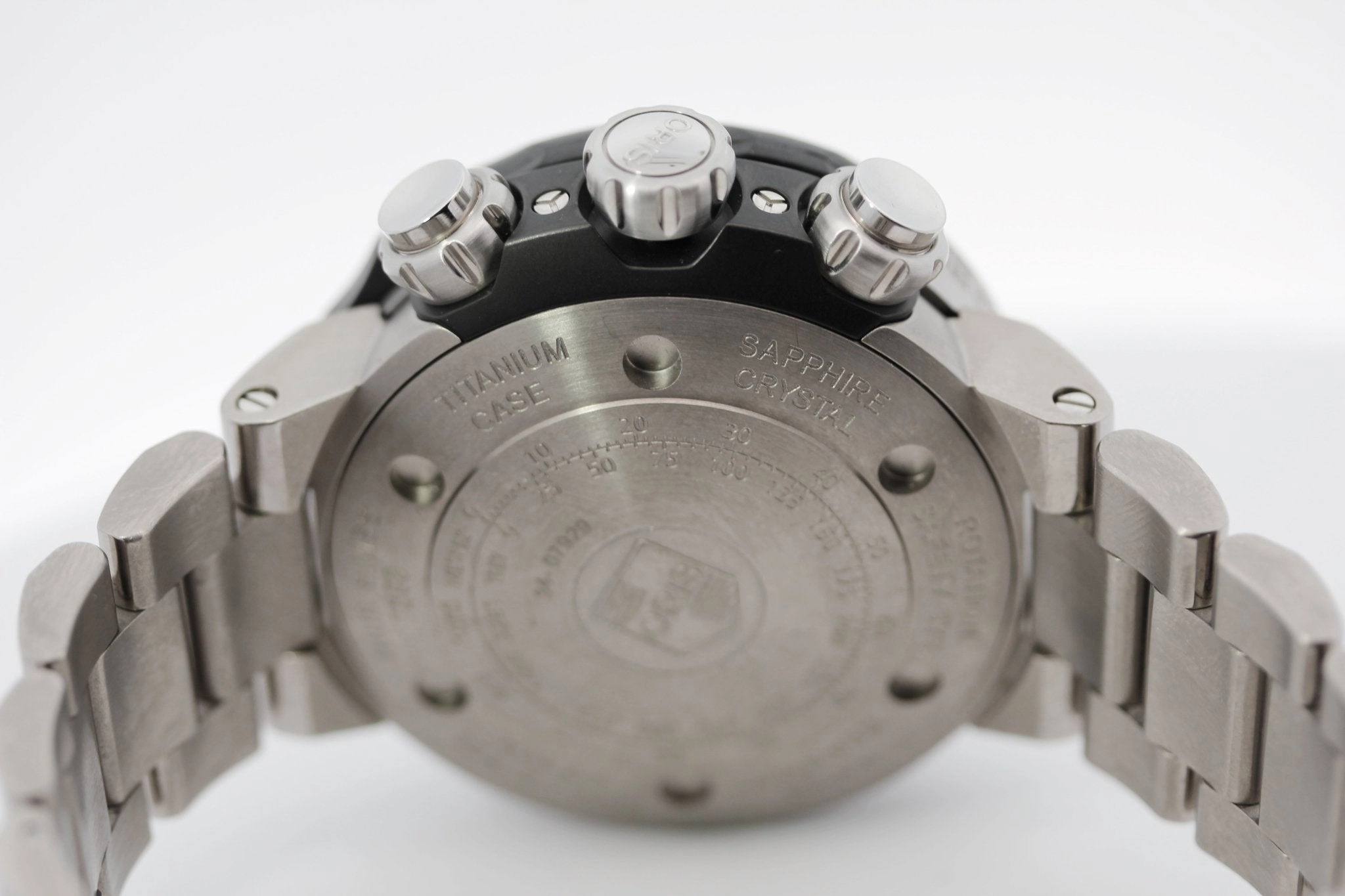 Oris ProDiver Chronograph Automatic Titanium Interchangeable Black Rubber Strap Black Dial Date Divers Mens Watch 774 7683 7154-Set