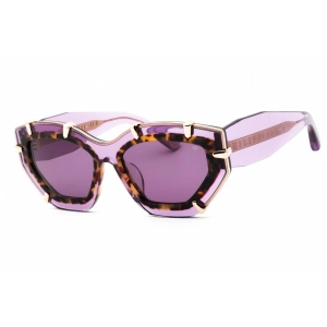 Philipp Plein Women's Sunglasses - Gloss Transparent Lilac Cat Eye | SPP099V 06PF