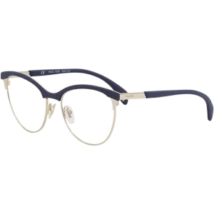 Police Women's Eyeglasses - Blue Metal Cat Eye Frame Demo Lens | POLICE VPL629 594