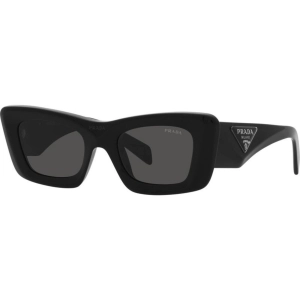 Prada Women's Sunglasses - Black Plastic Cat Eye Frame Dark Grey Lens | 13ZSF 1AB5S0