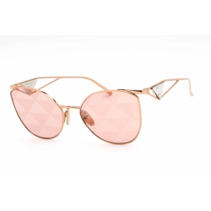 Prada Women's Sunglasses - Full Rim Pink Gold Metal Cat Eye Frame | 0PR 50ZS SVF05T