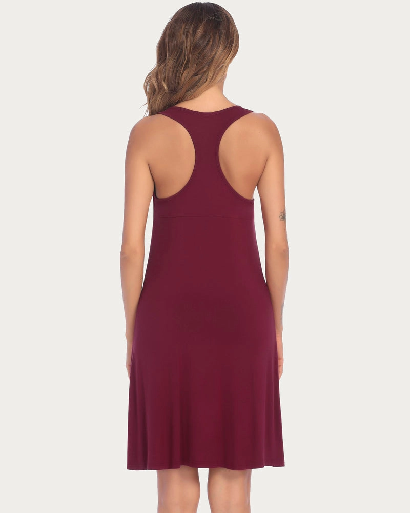 Print Chemise Racerback Night Dress