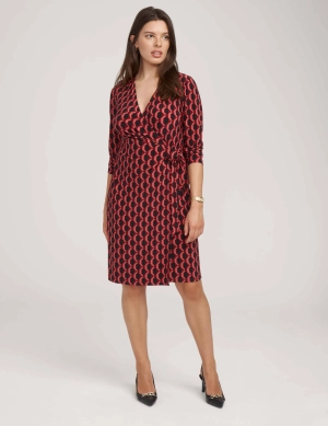 Printed Classic Wrap Dress- Sale