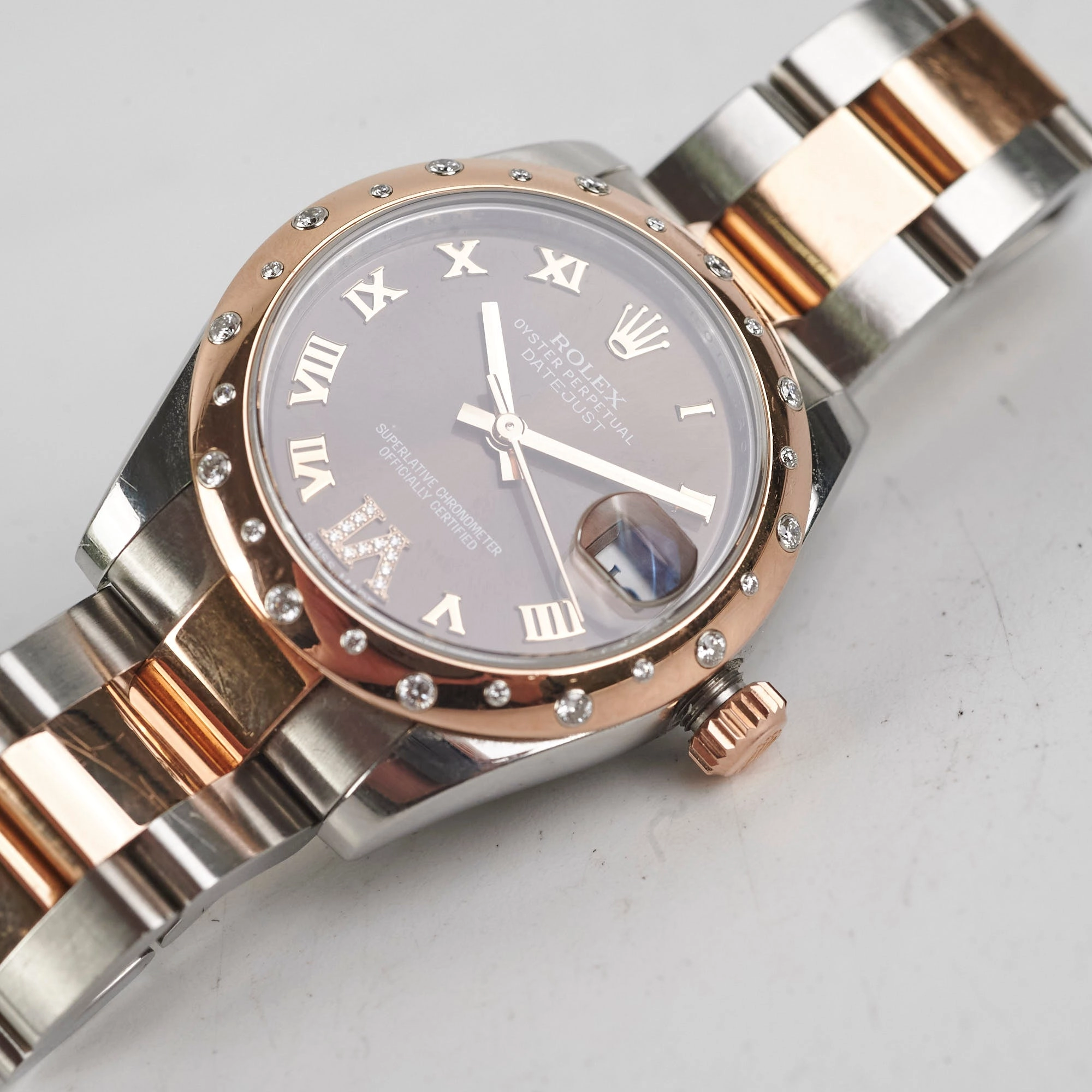 Rolex Datejust 31mm Two Tone Everose Stainless Steel Watch Model 178341 (2013)