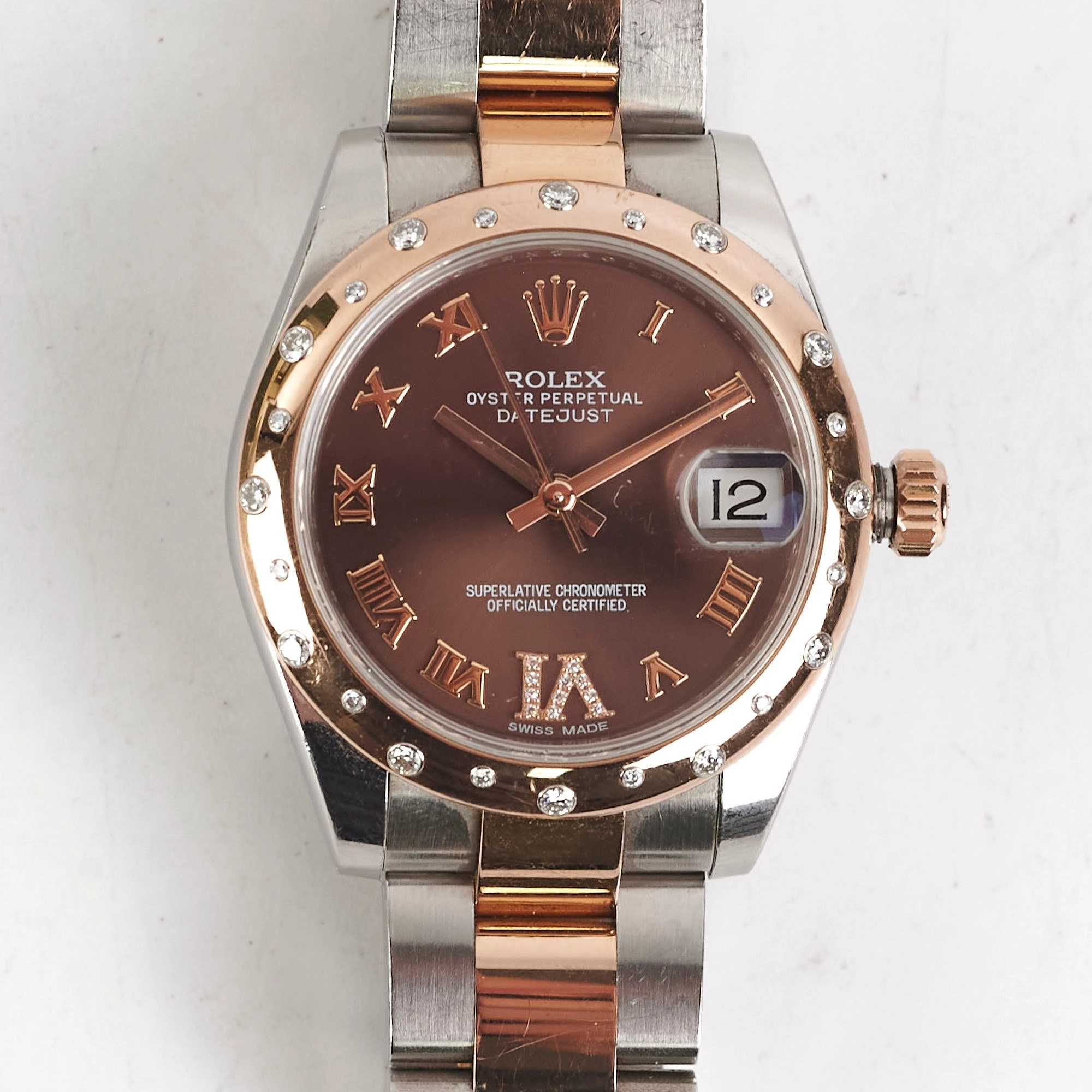 Rolex Datejust 31mm Two Tone Everose Stainless Steel Watch Model 178341 (2013)