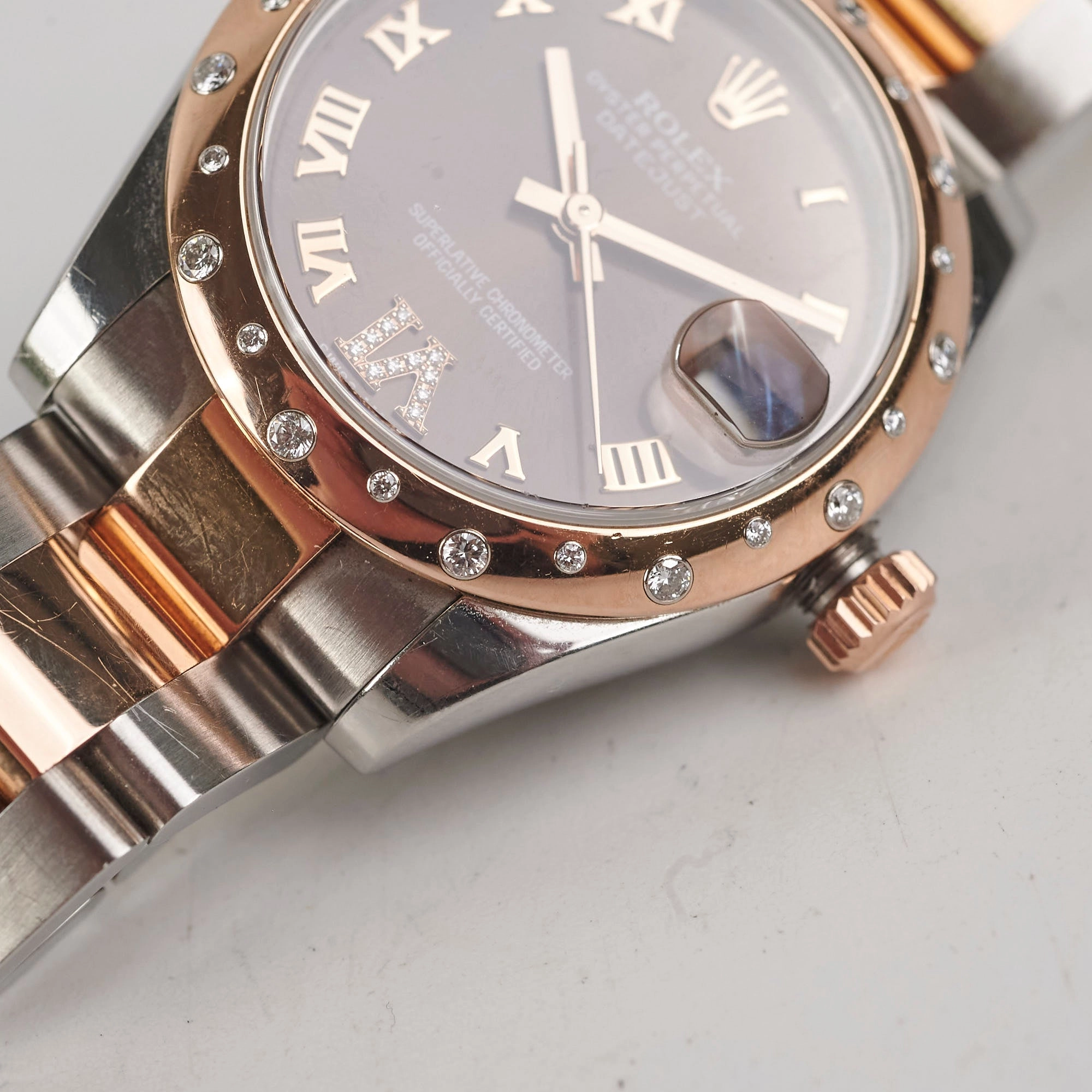 Rolex Datejust 31mm Two Tone Everose Stainless Steel Watch Model 178341 (2013)