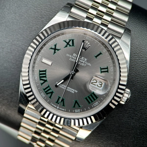 Rolex Datejust 41mm 126334 Wimbledon Dial Fluted Bezel Jubilee Bracelet - 2023