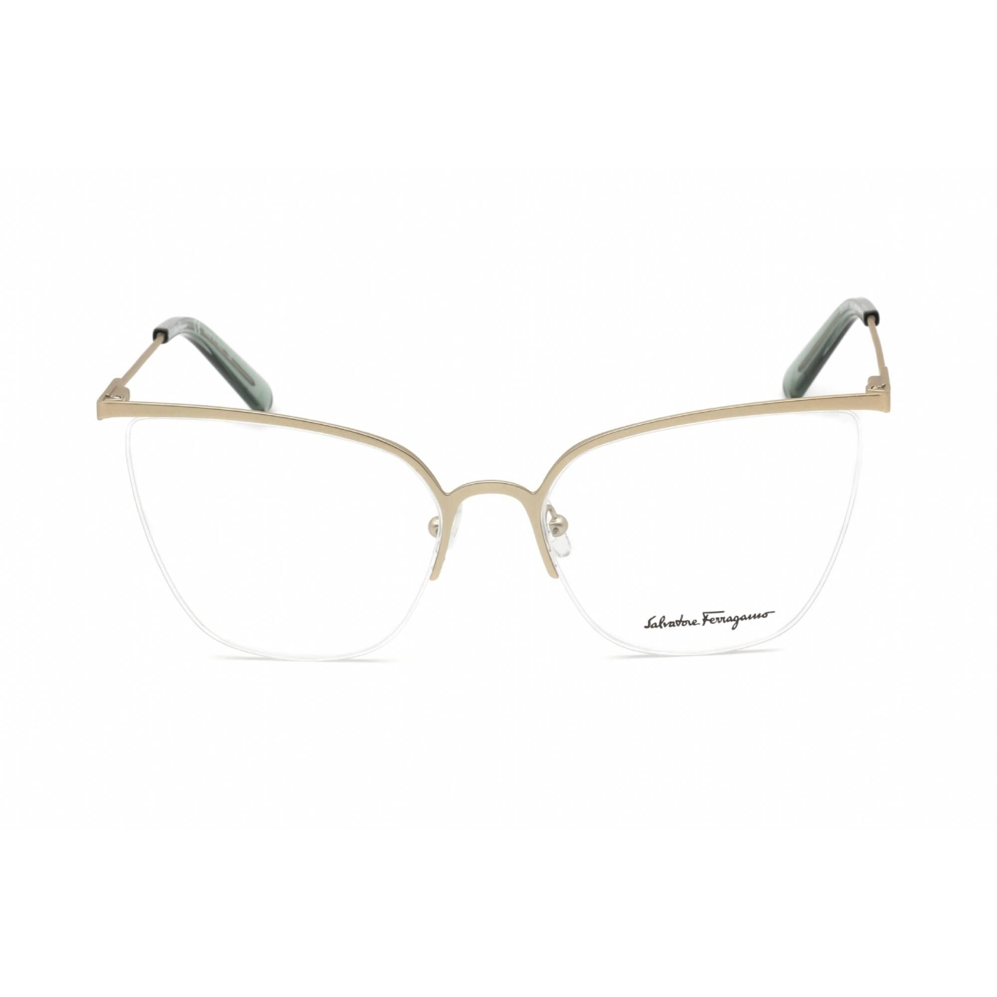 Salvatore Ferragamo Women's Eyeglasses - Cat Eye Matte Light Gold Frame | SF2197 760