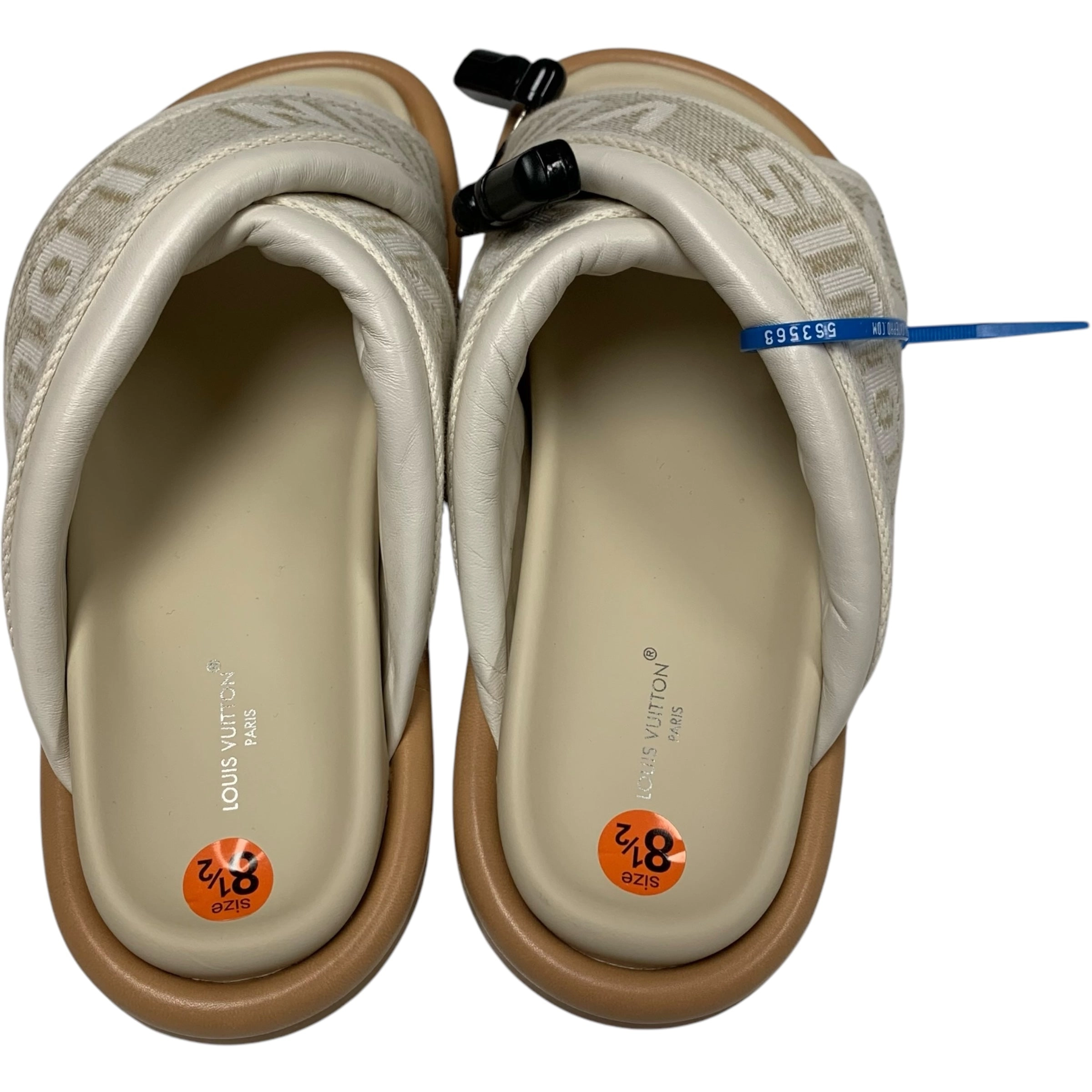 Sandals Luxury Designer By Louis Vuitton In Cream, Size: 8.5