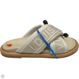 Sandals Luxury Designer By Louis Vuitton In Cream, Size: 8.5