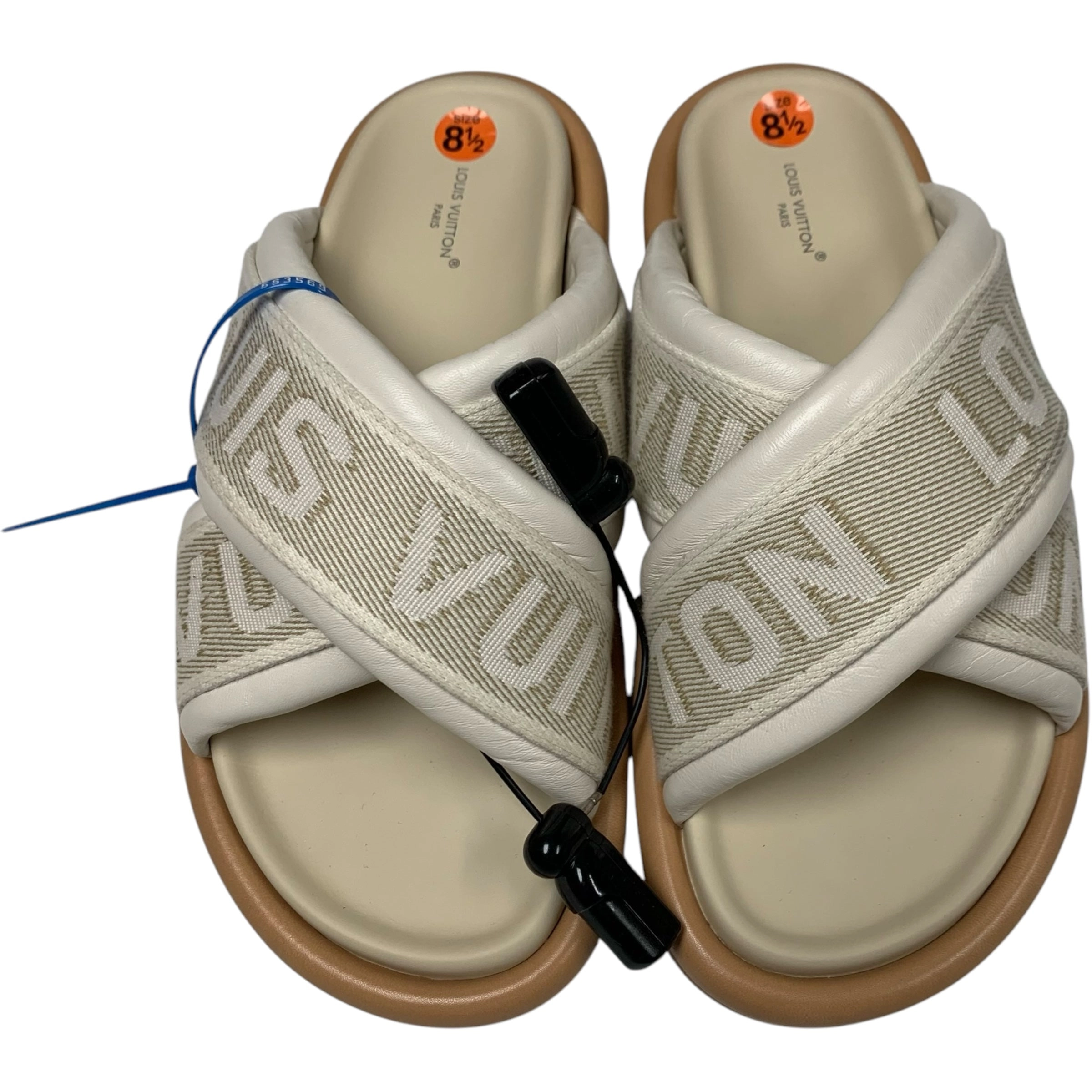 Sandals Luxury Designer By Louis Vuitton In Cream, Size: 8.5