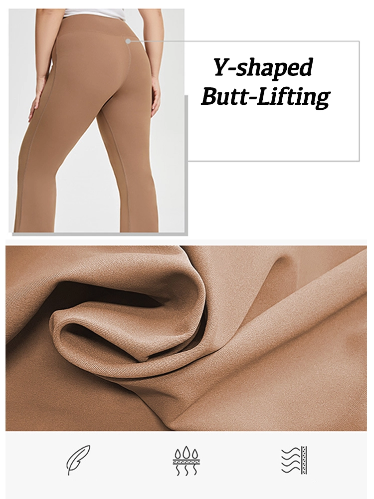 Seamless Butt-Lifting Sports Yoga Flared Trousers