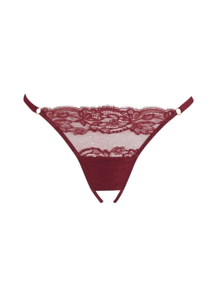 Seraphine Open Knicker (Mahogany)