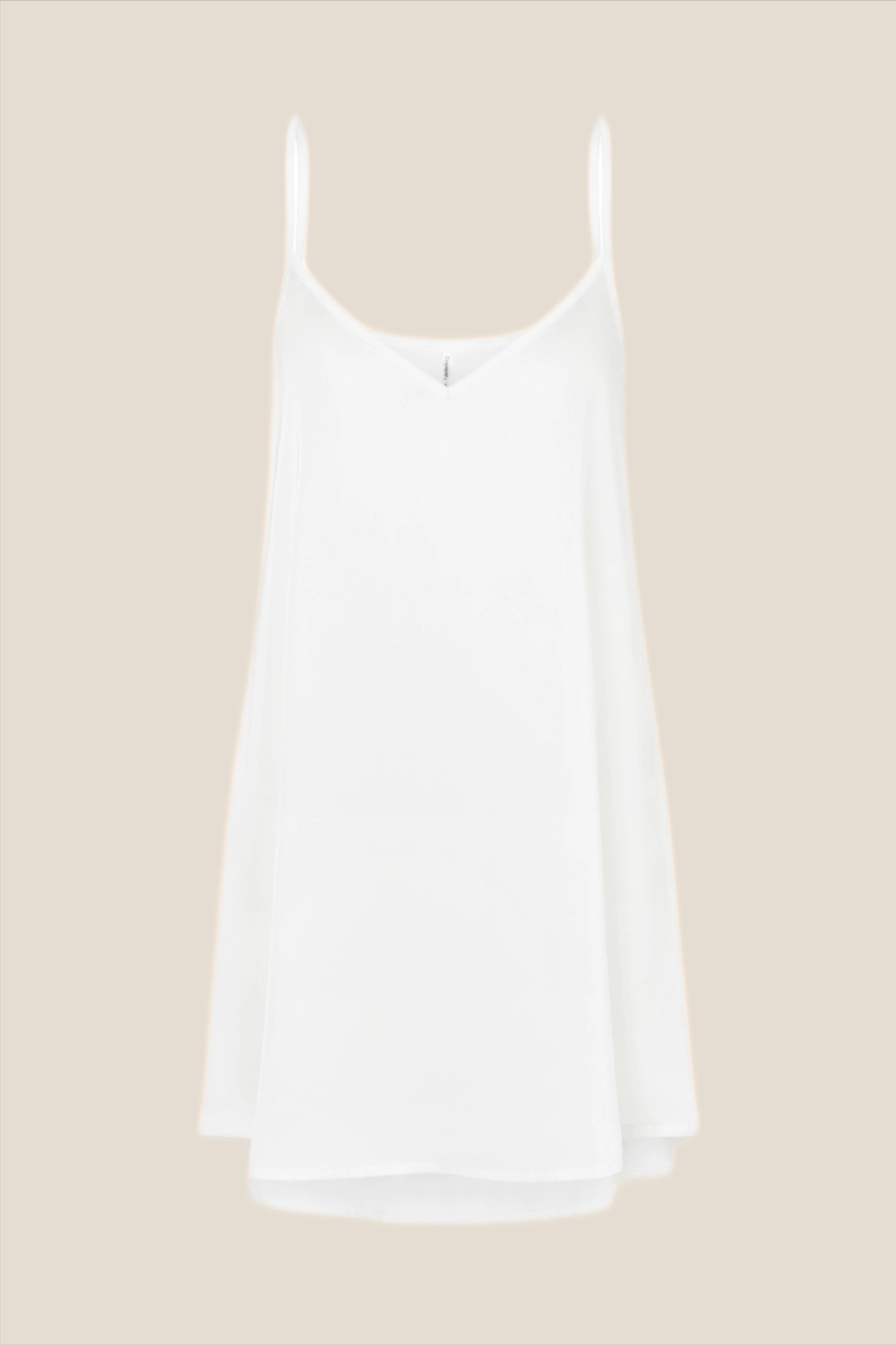 Silk Mini Dress White