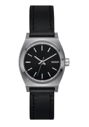 Small Time Teller Leather - Silver / Black