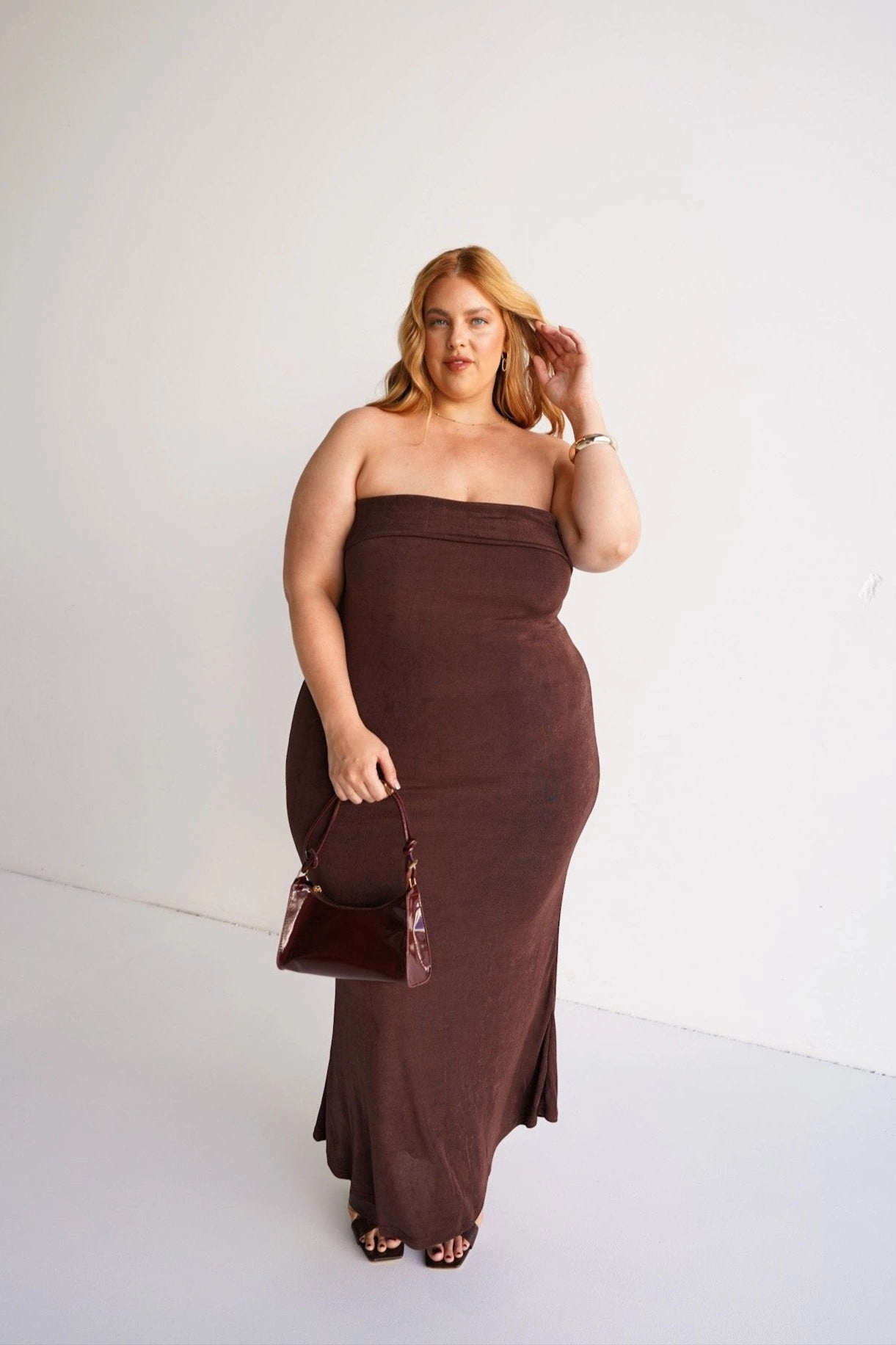 SURI MIDI DRESS ESPRESSO