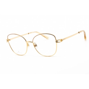 Swarovski Unisex Eyeglasses - Butterfly Shape Shiny Deep Gold Metal Frame | SK5398 030