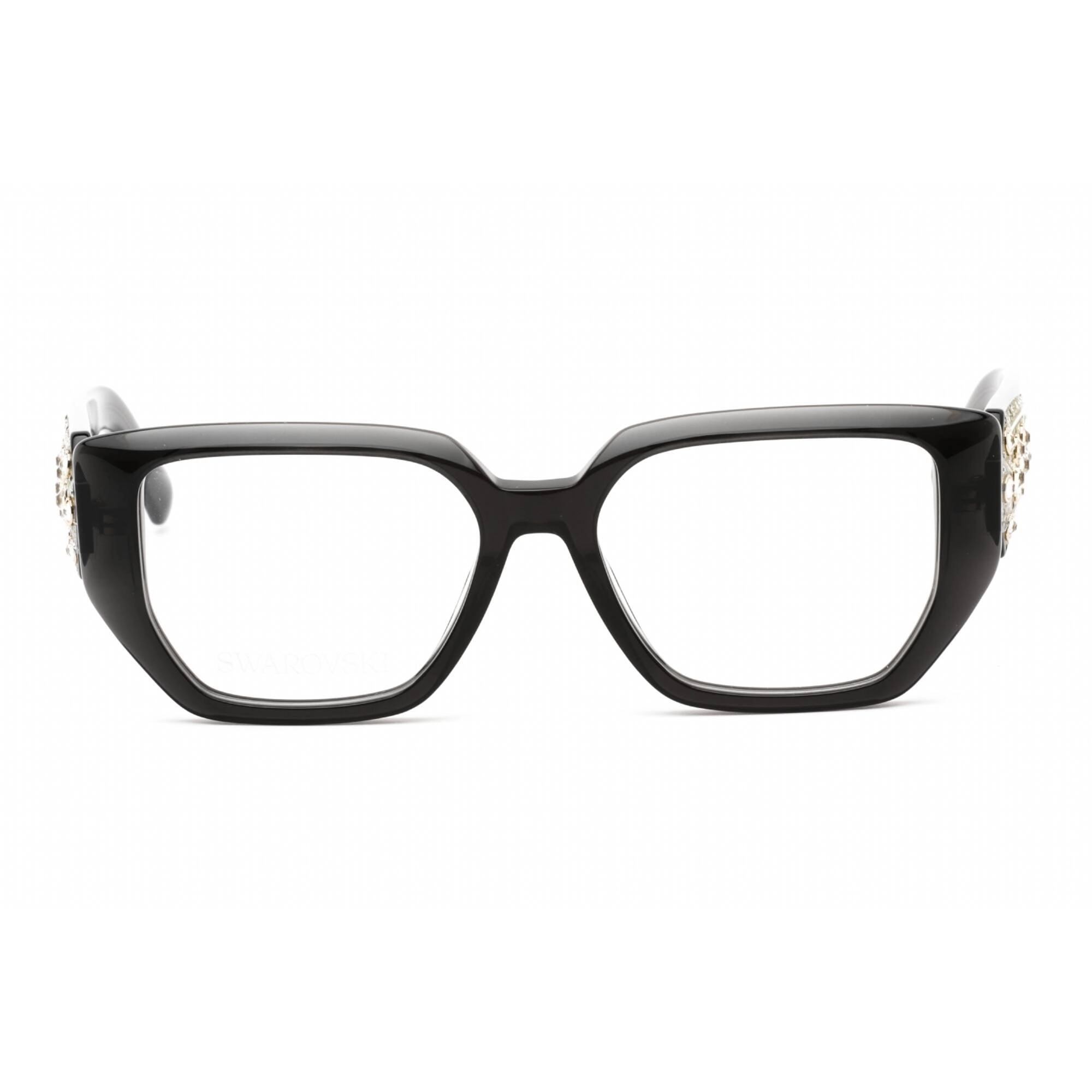 Swarovski Women's Eyeglasses - Full Rim Cat Eye Shiny Black Plastic Frame | SK5467 001