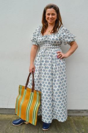 The New Society Eleni Hyacinth Dress