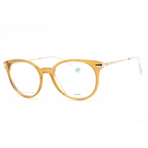 Tommy Hilfiger Women's Eyeglasses - Full Rim Ochre Plastic Round | TH 1821 0FMP 00