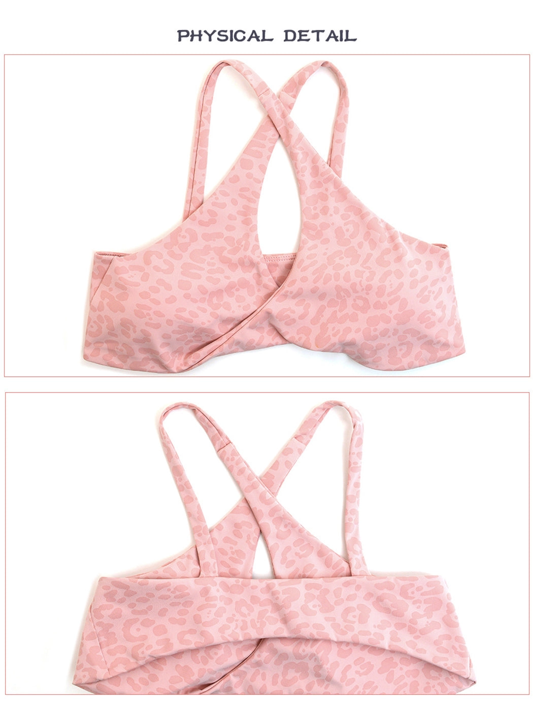 Twist Leopard Print Yoga Sports Bra