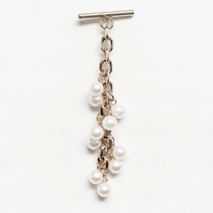 Venus Tassel | Pearl with Silver hardware
