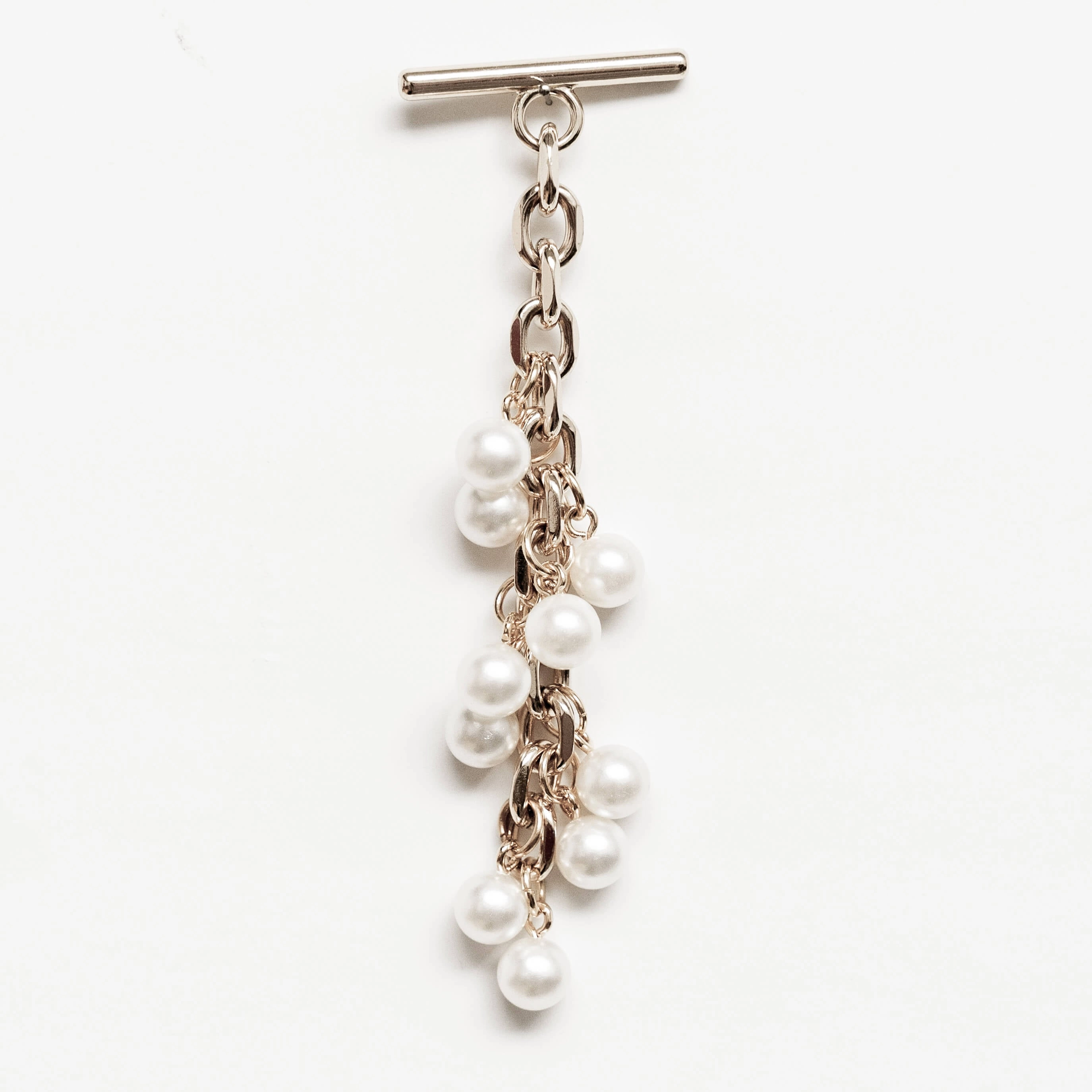 Venus Tassel | Pearl with Silver hardware