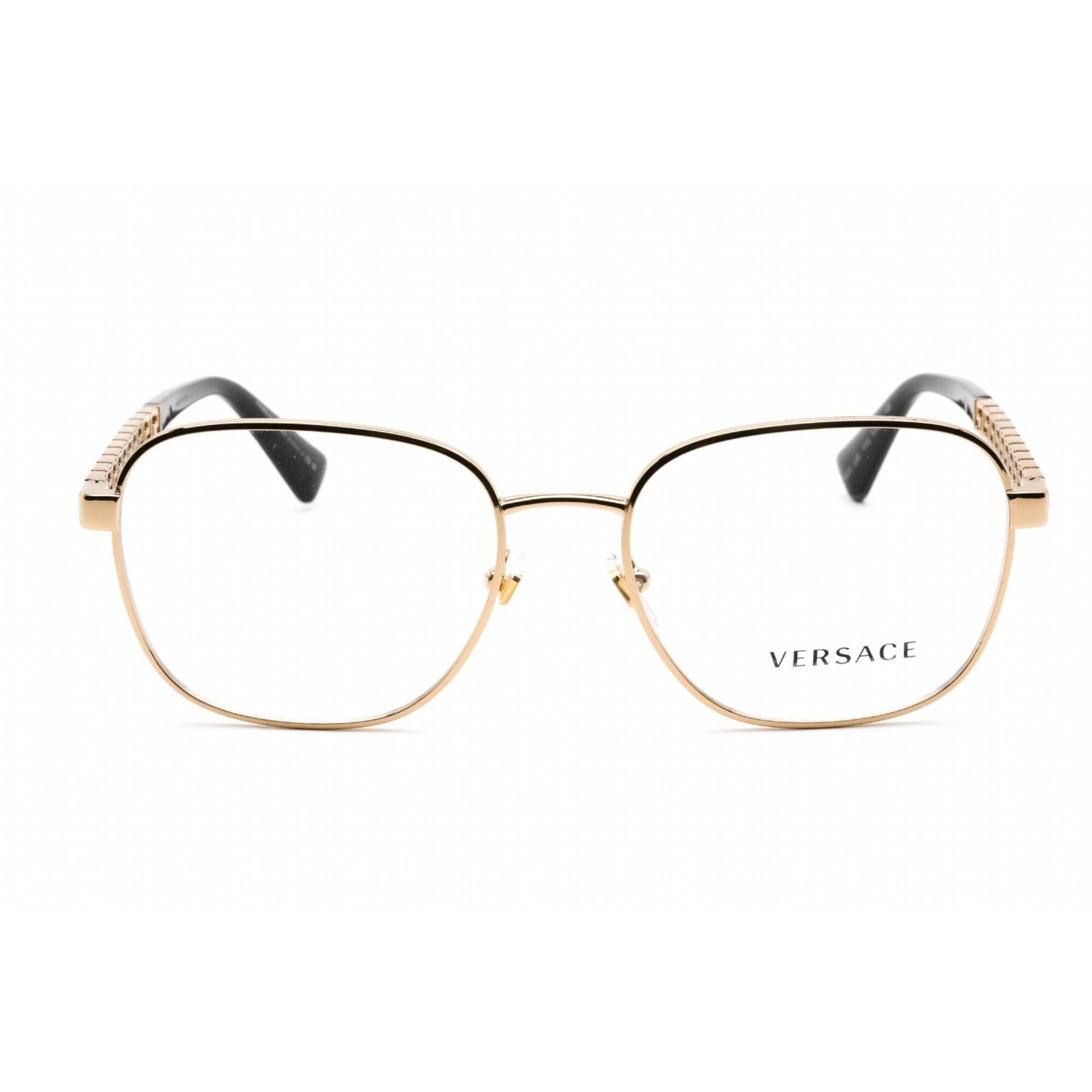 Versace Unisex Eyeglasses - Full Rim Square Shape Gold Metal Frame | 0VE1290 1002