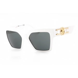 Versace Women's Sunglasses - White Plastic Full Rim Rectangular Frame | 0VE4458 314/87