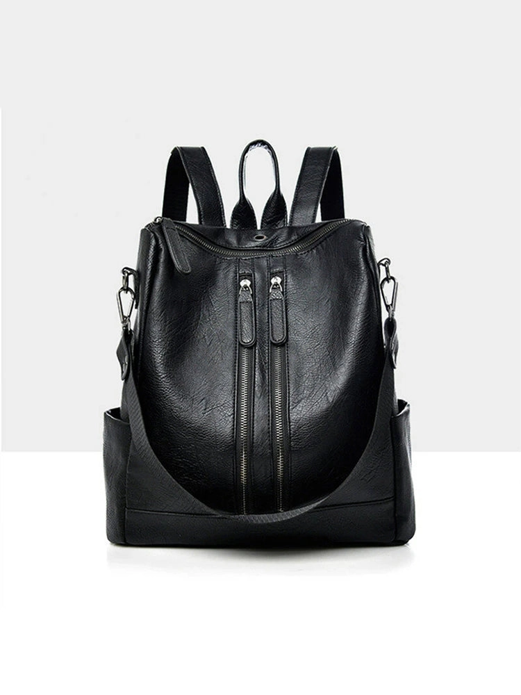 Women's PU Leather Backpack Travel Handbag Rucksack Backpack Purse